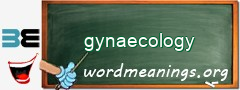 WordMeaning blackboard for gynaecology